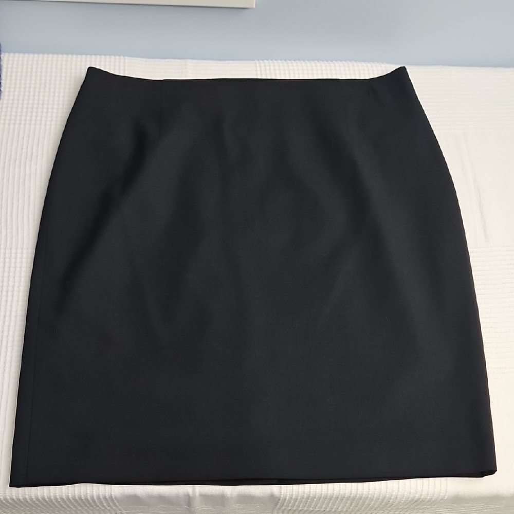 Classic Antonio Melani Bitsy Wool Blend Black Pencil Skirt: Size- 12